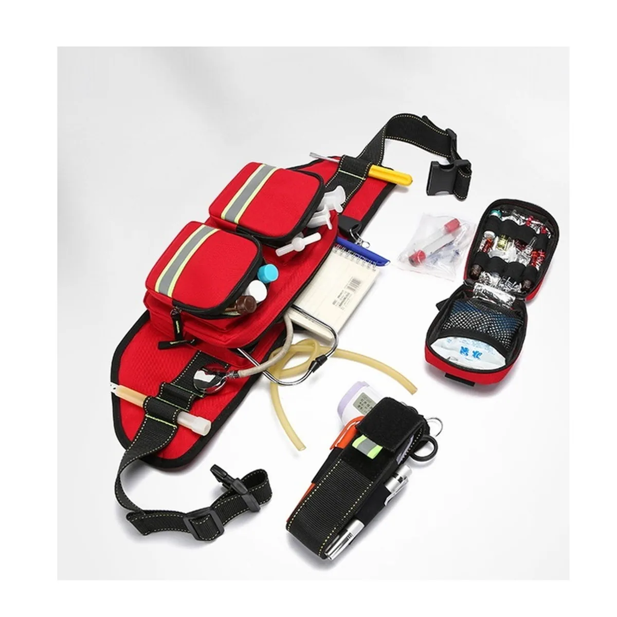 Red emergency waist bags detail view 3 - SKU 05502