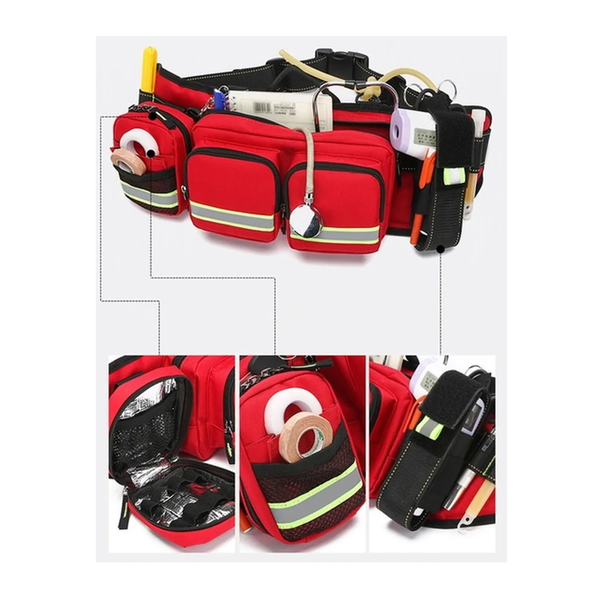 Red emergency waist bags detail view 4 - SKU 05502