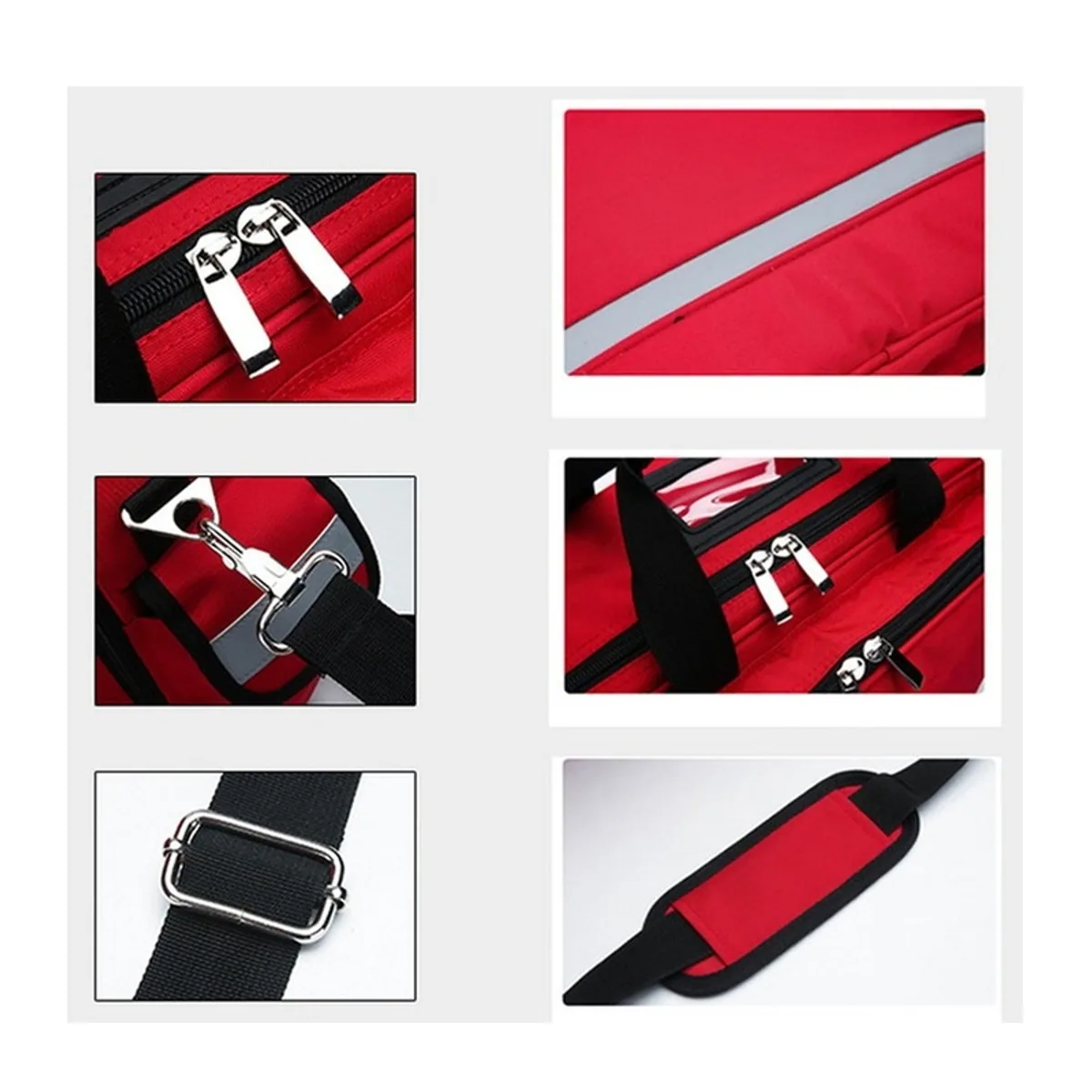 Red/Navy Blue emergency waist bags detail view 5 - SKU 0655