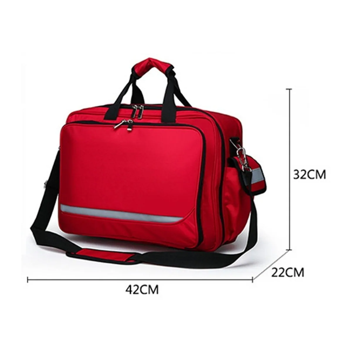 Red/Navy Blue emergency waist bags detail view 7 - SKU 0655