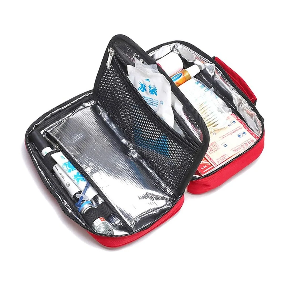 Red/Navy Blue emergency waist bags detail view 2 - SKU 06601