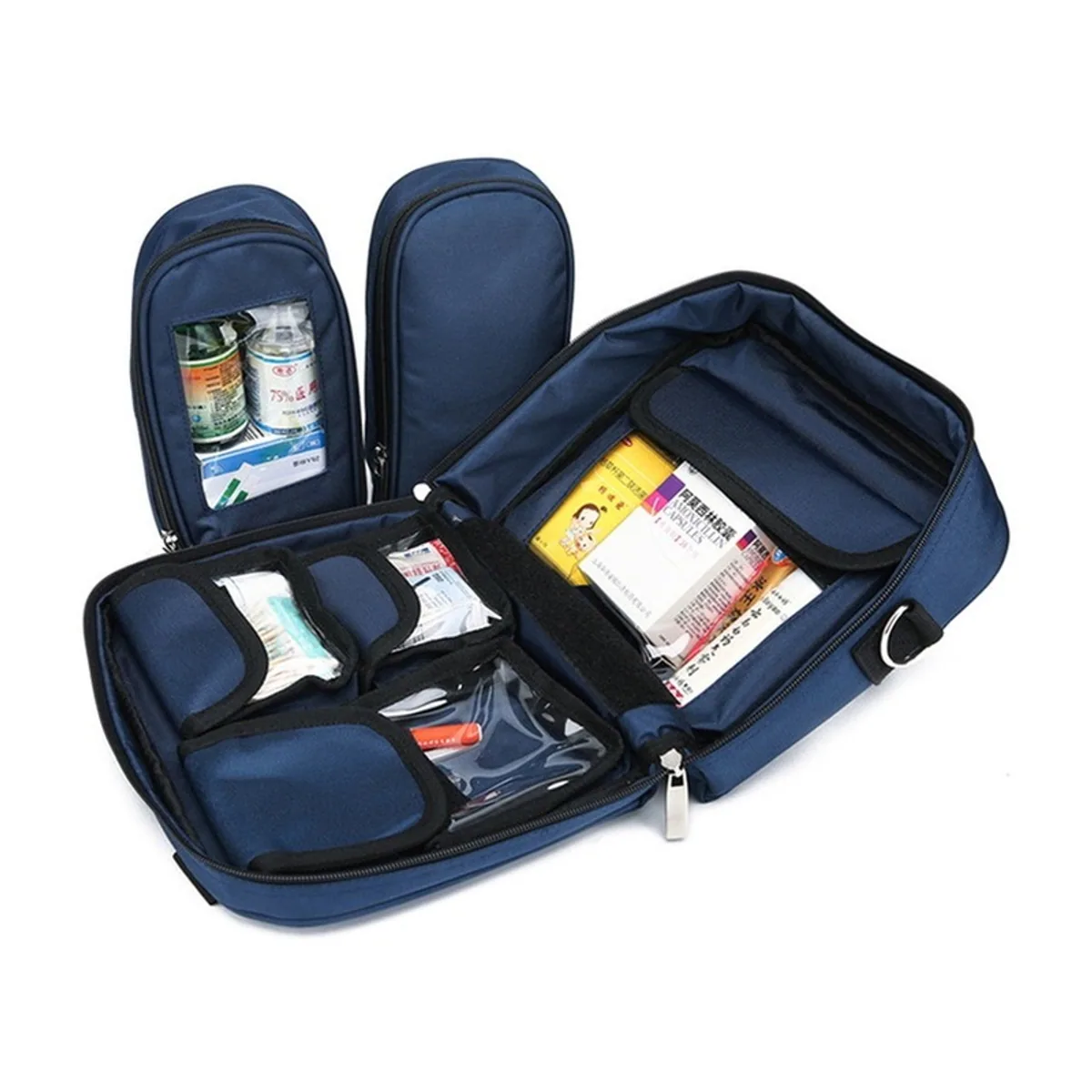 Red/Navy Blue emergency waist bags detail view 3 - SKU 06602