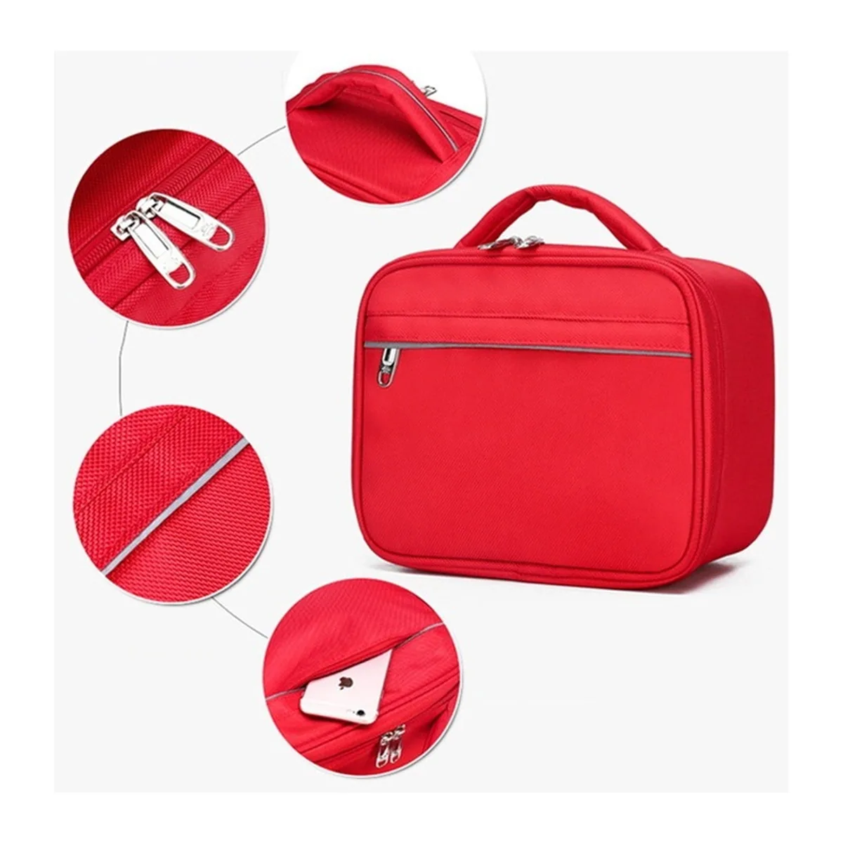 Red/Orange portable first aid bags detail view 5 - SKU 06603