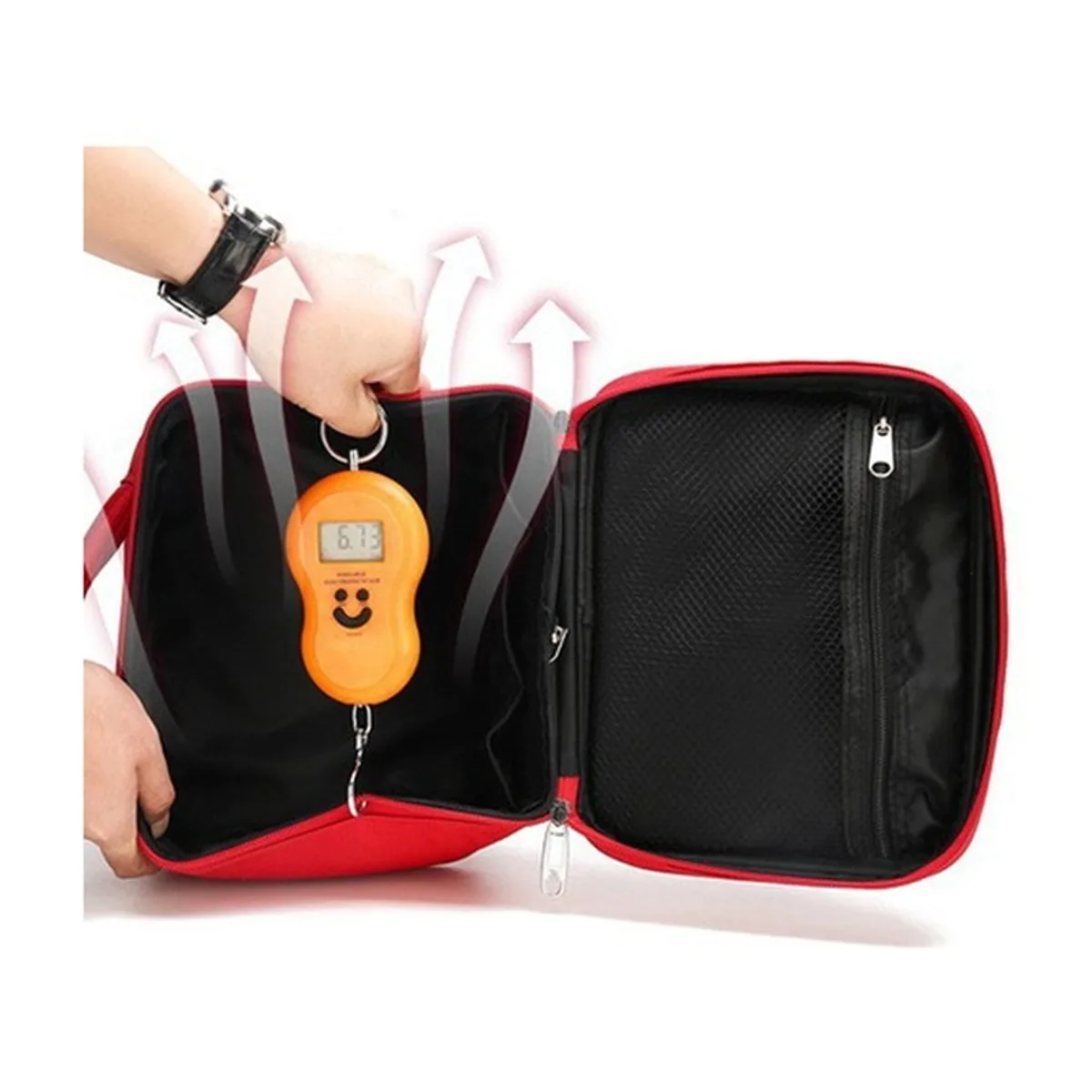 Red/Orange portable first aid bags detail view 6 - SKU 06603