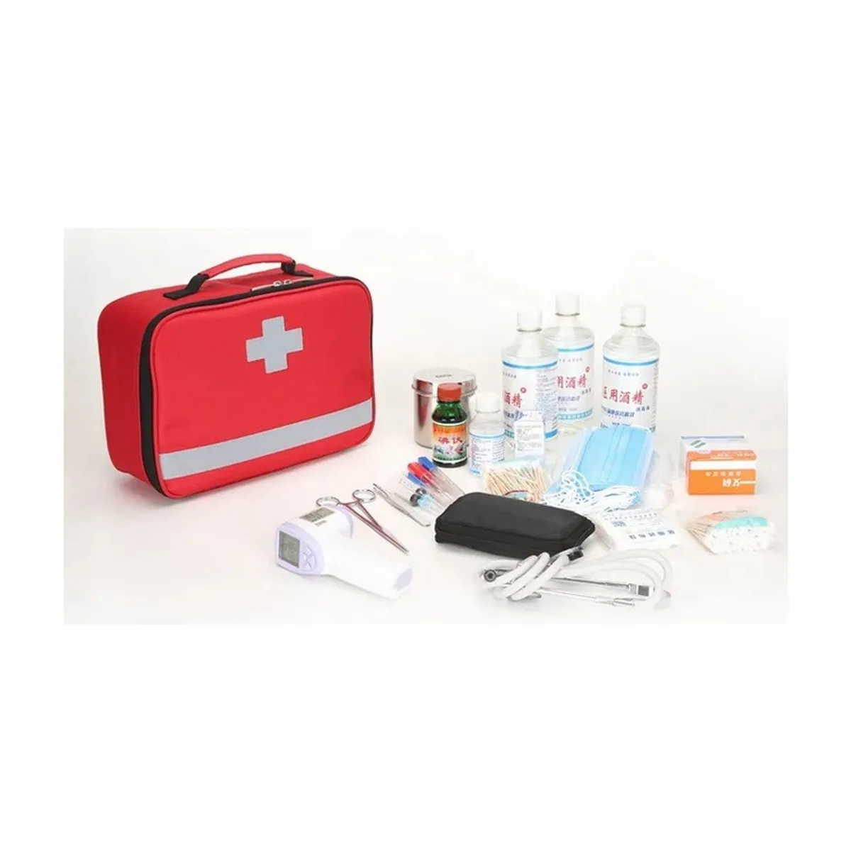 Red/Orange/Camouflage portable first aid bags detail view 4 - SKU 06604