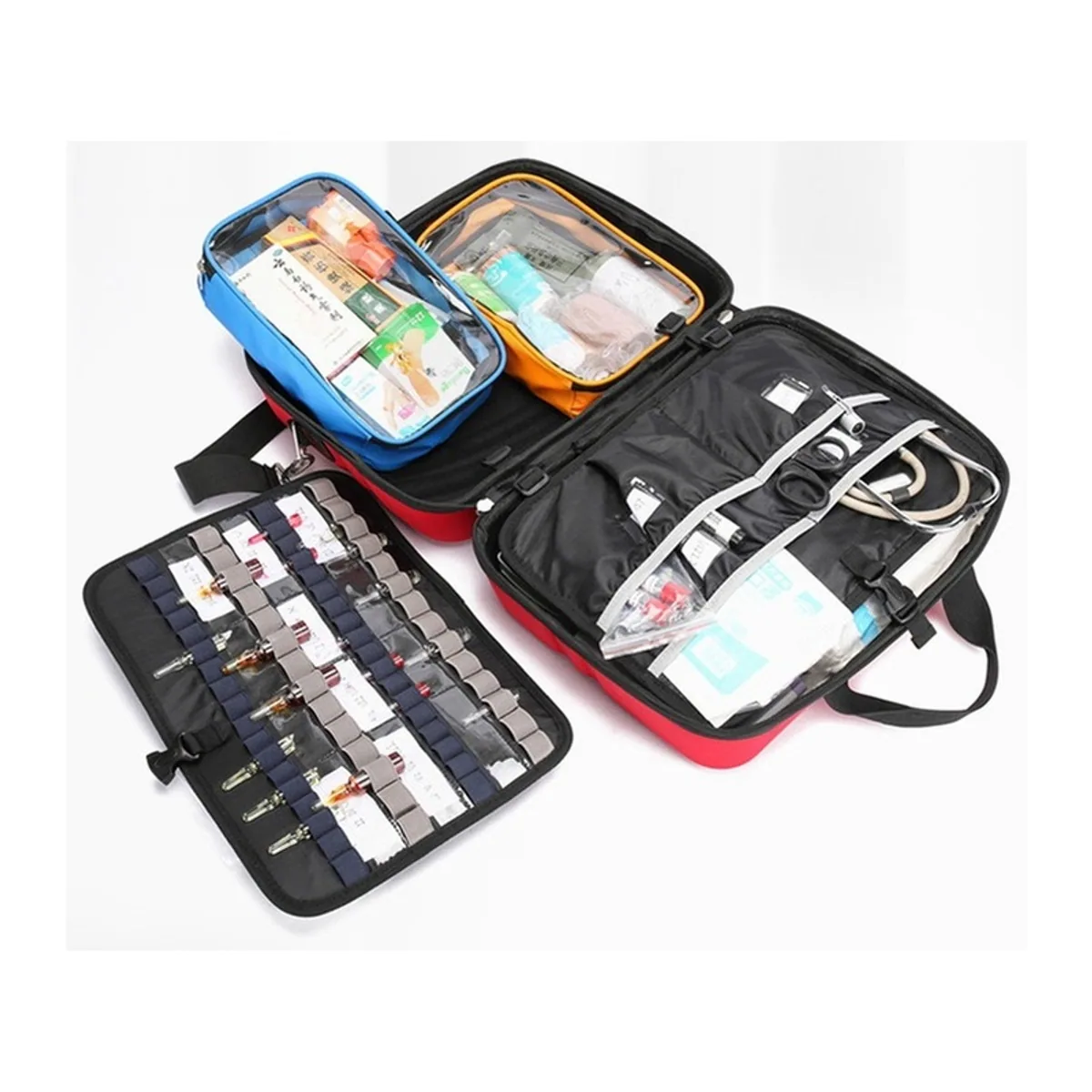 Red/Navy Blue/Military Green/Sky Blue emergency waist bags detail view 4 - SKU 06605