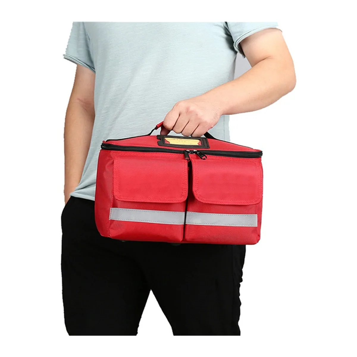 Red/Navy Blue emergency waist bags detail view 6 - SKU 06606