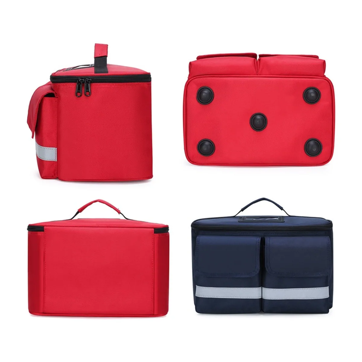 Red/Navy Blue emergency waist bags detail view 7 - SKU 06606