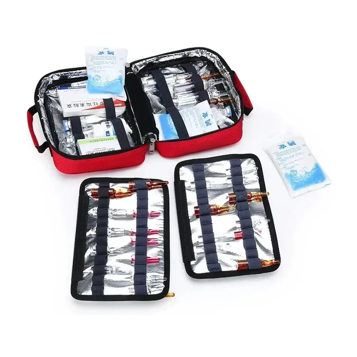 Red/Sky Blue/Navy Blue/Military Green portable first aid bags detail view 4 - SKU 06607