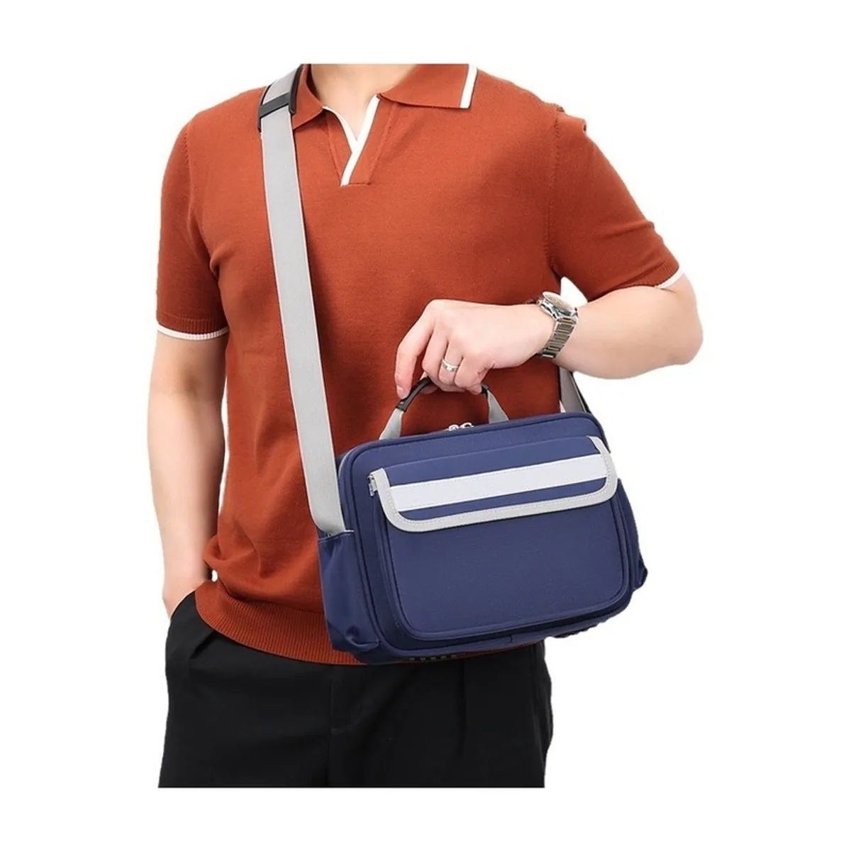 Red/Navy Blue/Military Green emergency waist bags detail view 5 - SKU 06611