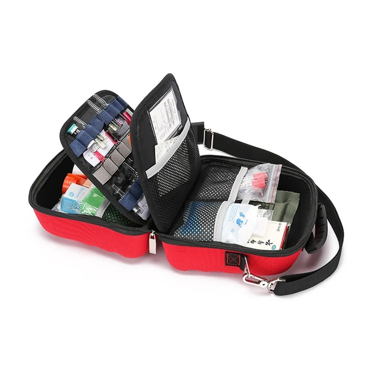 Red/Navy Blue emergency waist bags detail view 5 - SKU 06614