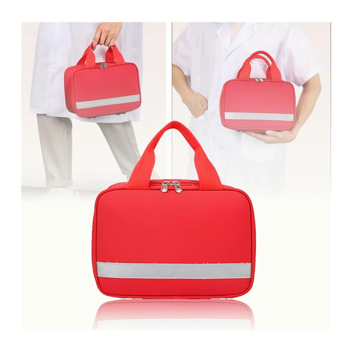 Red portable first aid bags detail view 6 - SKU 06615