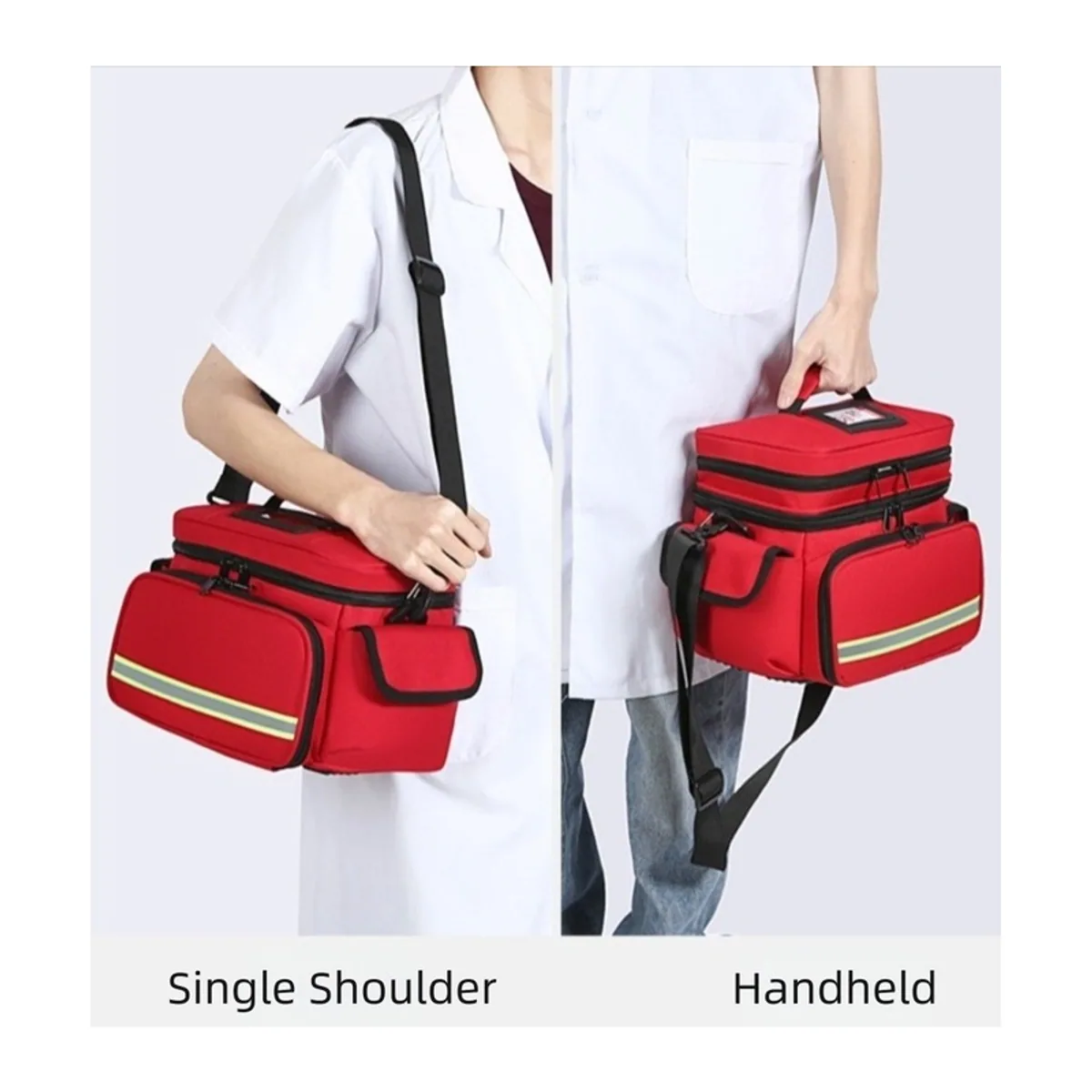 Red/Navy Blue/Black emergency waist bags detail view 4 - SKU 06616