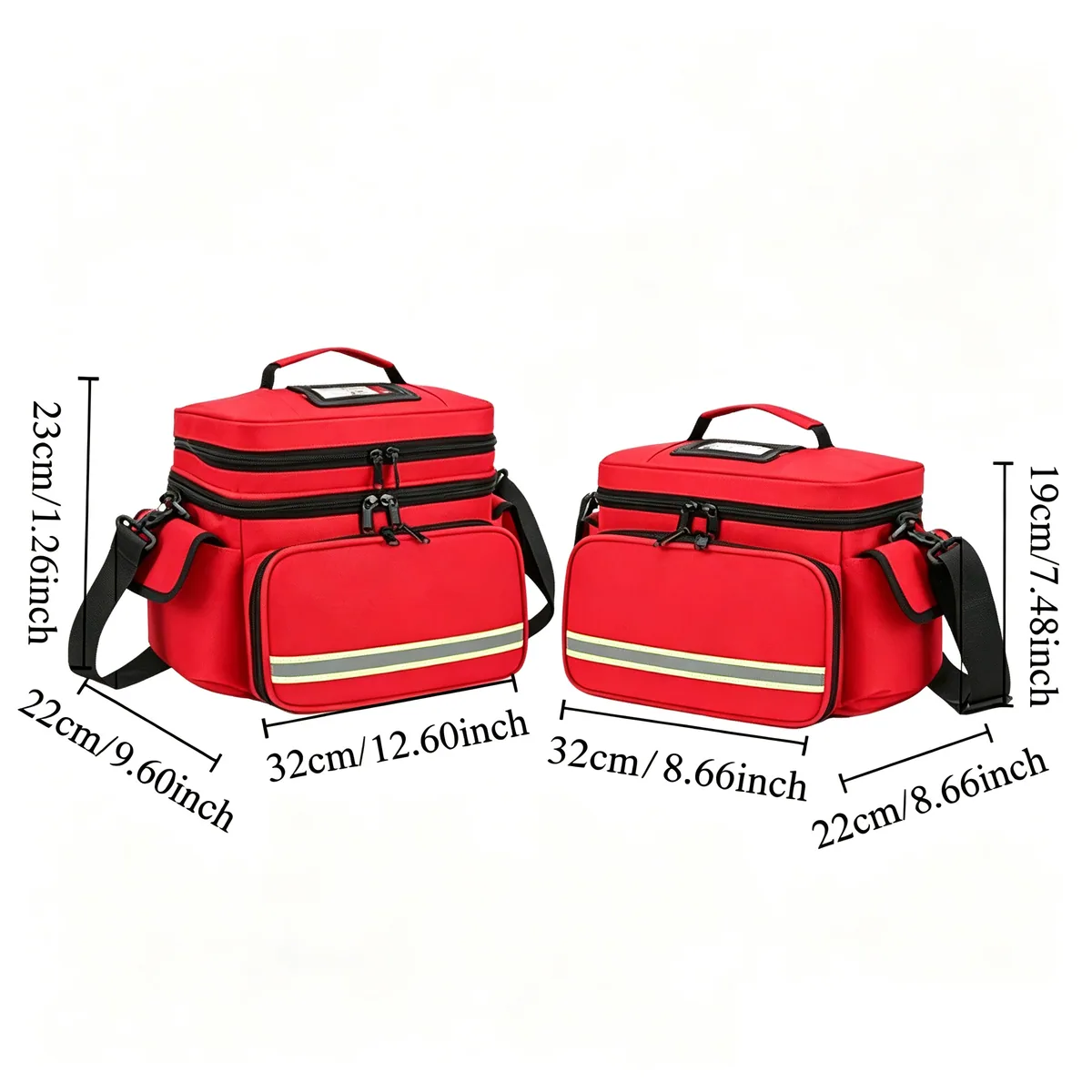 Red/Navy Blue/Black emergency waist bags detail view 5 - SKU 06616