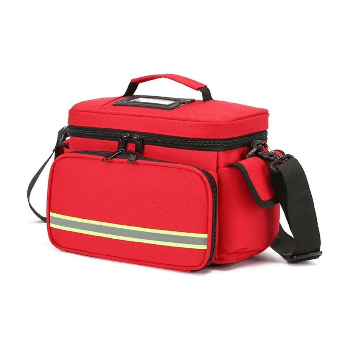Red/Navy Blue/Black emergency waist bags front view - SKU 06616