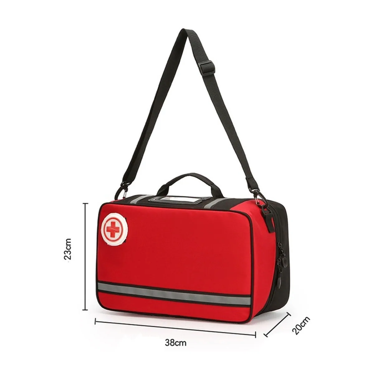 Red/Yellow/Military Green portable first aid bags detail view 2 - SKU 06618