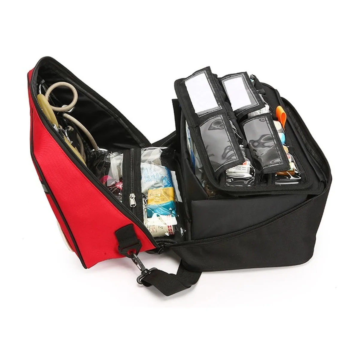 Red/Yellow/Military Green portable first aid bags detail view 6 - SKU 06618