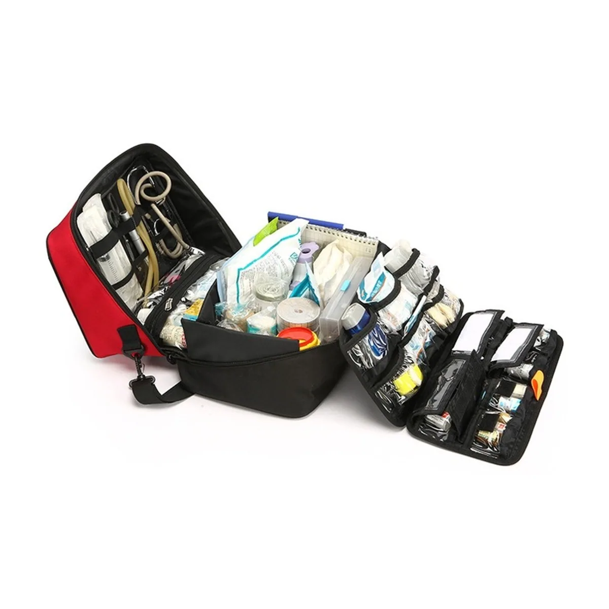 Red/Yellow/Military Green portable first aid bags detail view 7 - SKU 06618