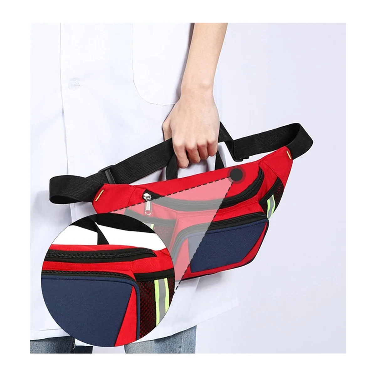 Red emergency waist bags detail view 1 - SKU 06620