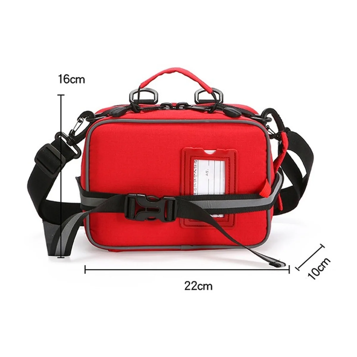 Red/Black/Military Green emergency waist bags detail view 2 - SKU 06622