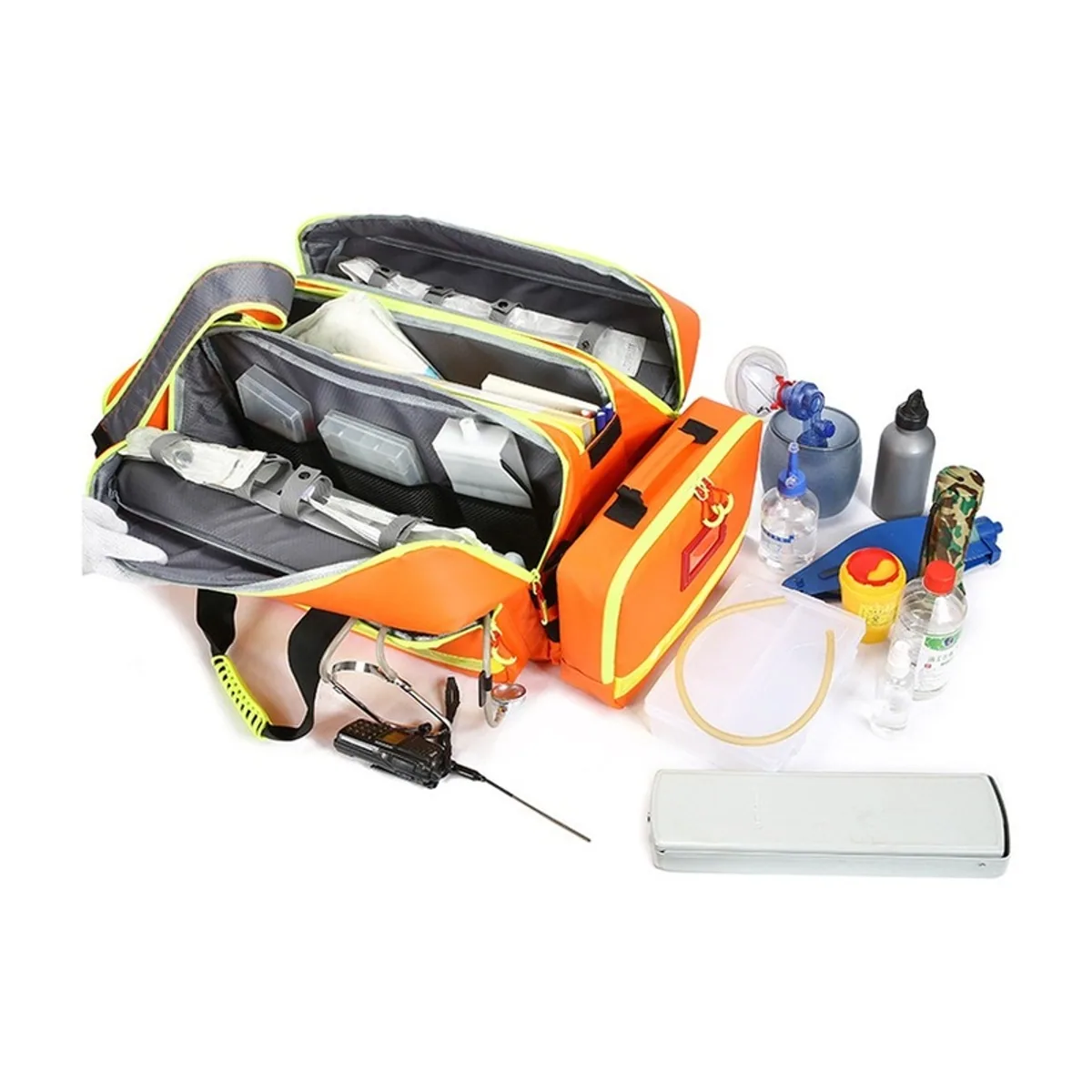 Red/Orange/Royal Blue portable first aid bags detail view 2 - SKU 06624