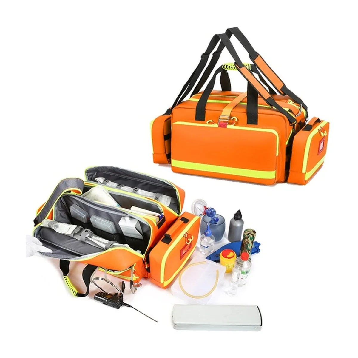 Red/Orange/Royal Blue portable first aid bags detail view 5 - SKU 06624