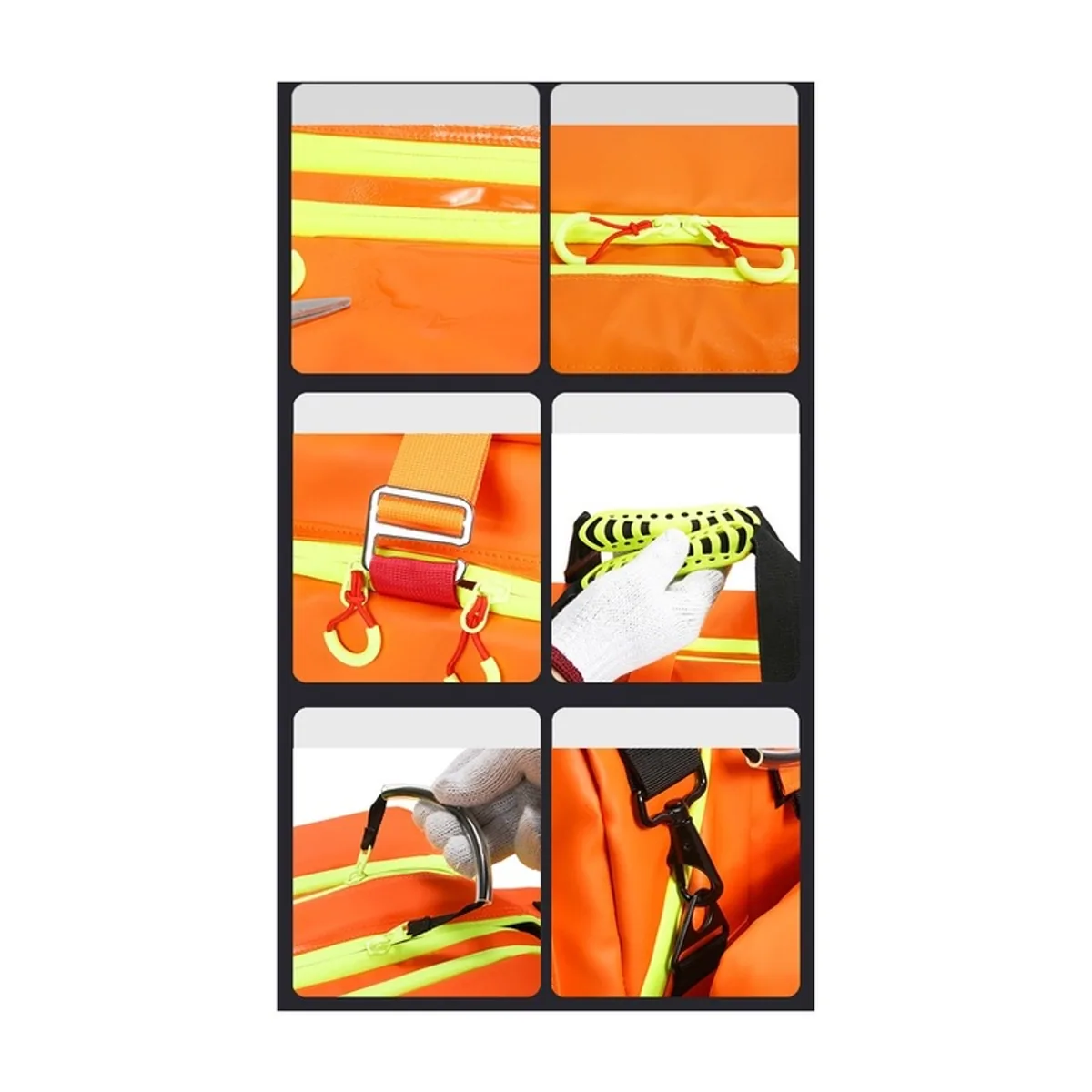 Red/Orange/Royal Blue portable first aid bags detail view 7 - SKU 06624