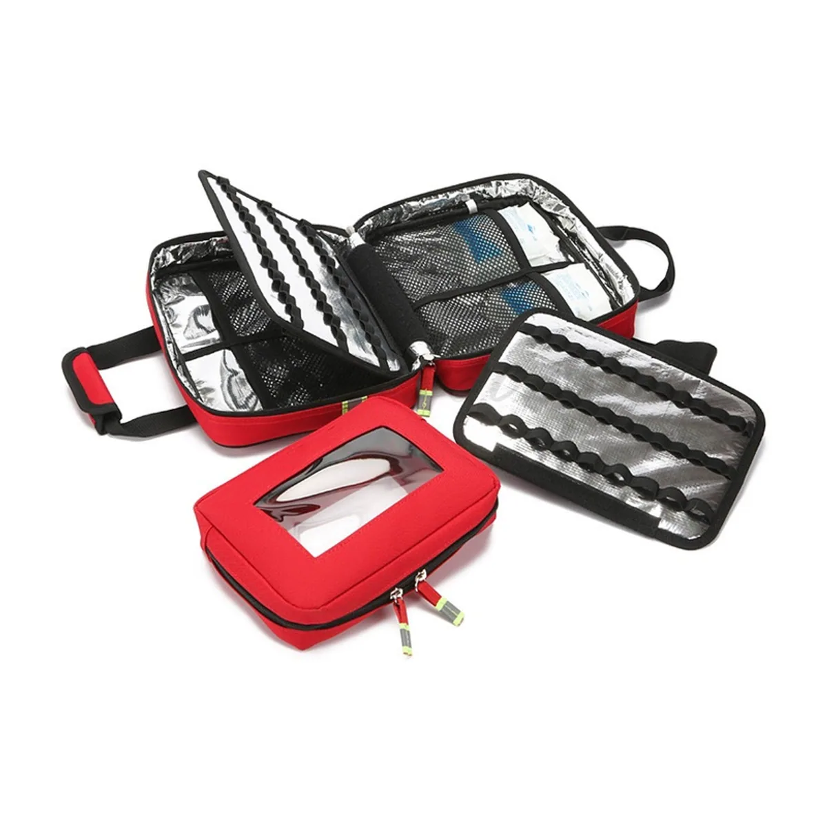 Red/Navy Blue portable first aid bags detail view 1 - SKU 06625