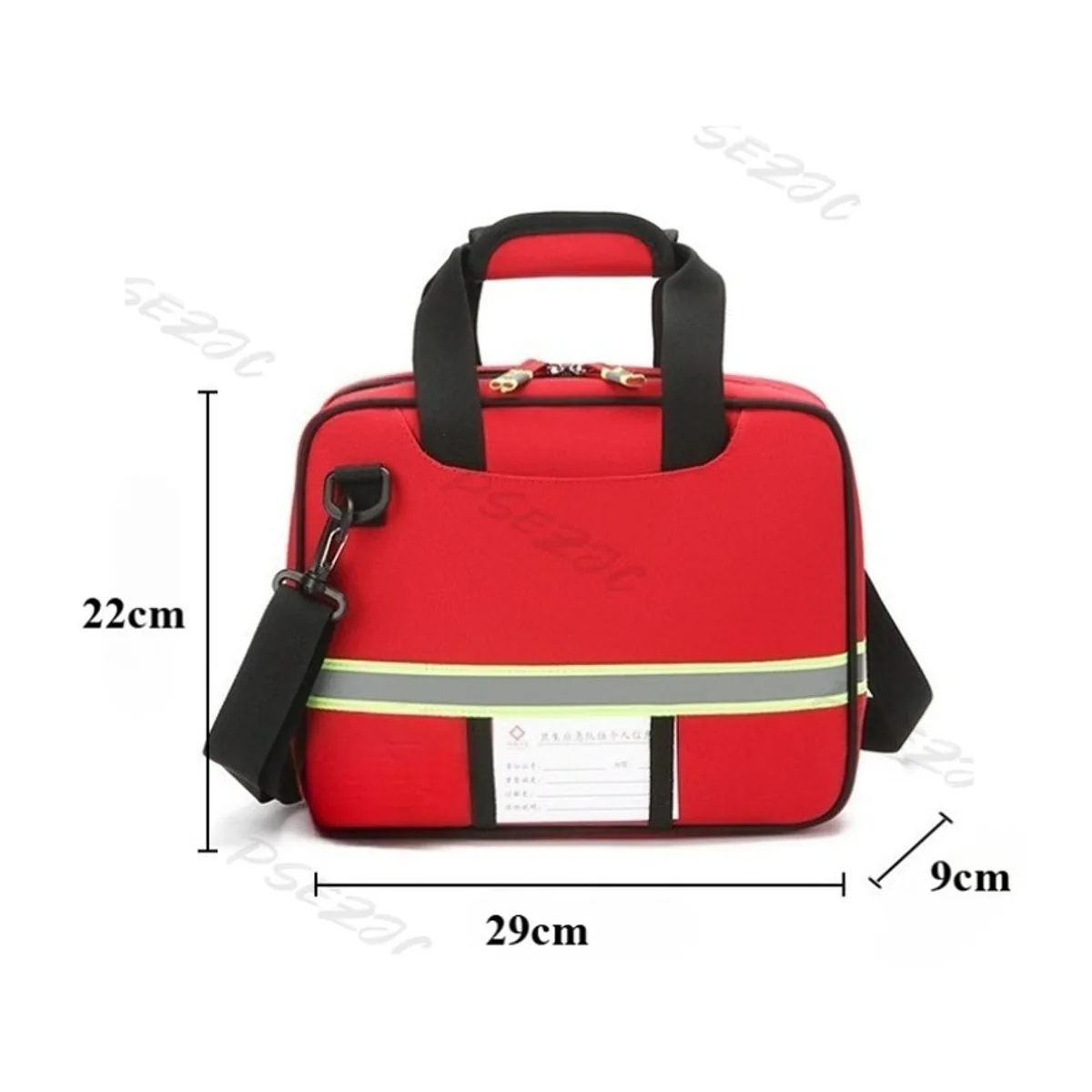 Red/Navy Blue portable first aid bags detail view 6 - SKU 06625