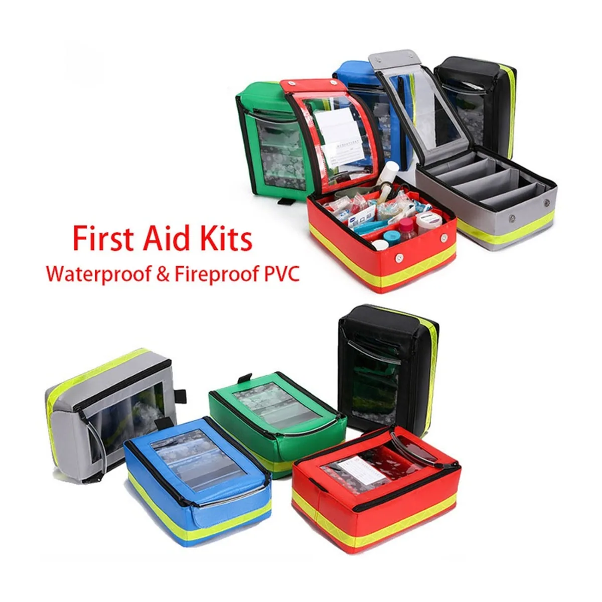 Red/Gray/Military Green/Royal Blue/Black waterproof pvc rescue bags detail view 2 - SKU 06626