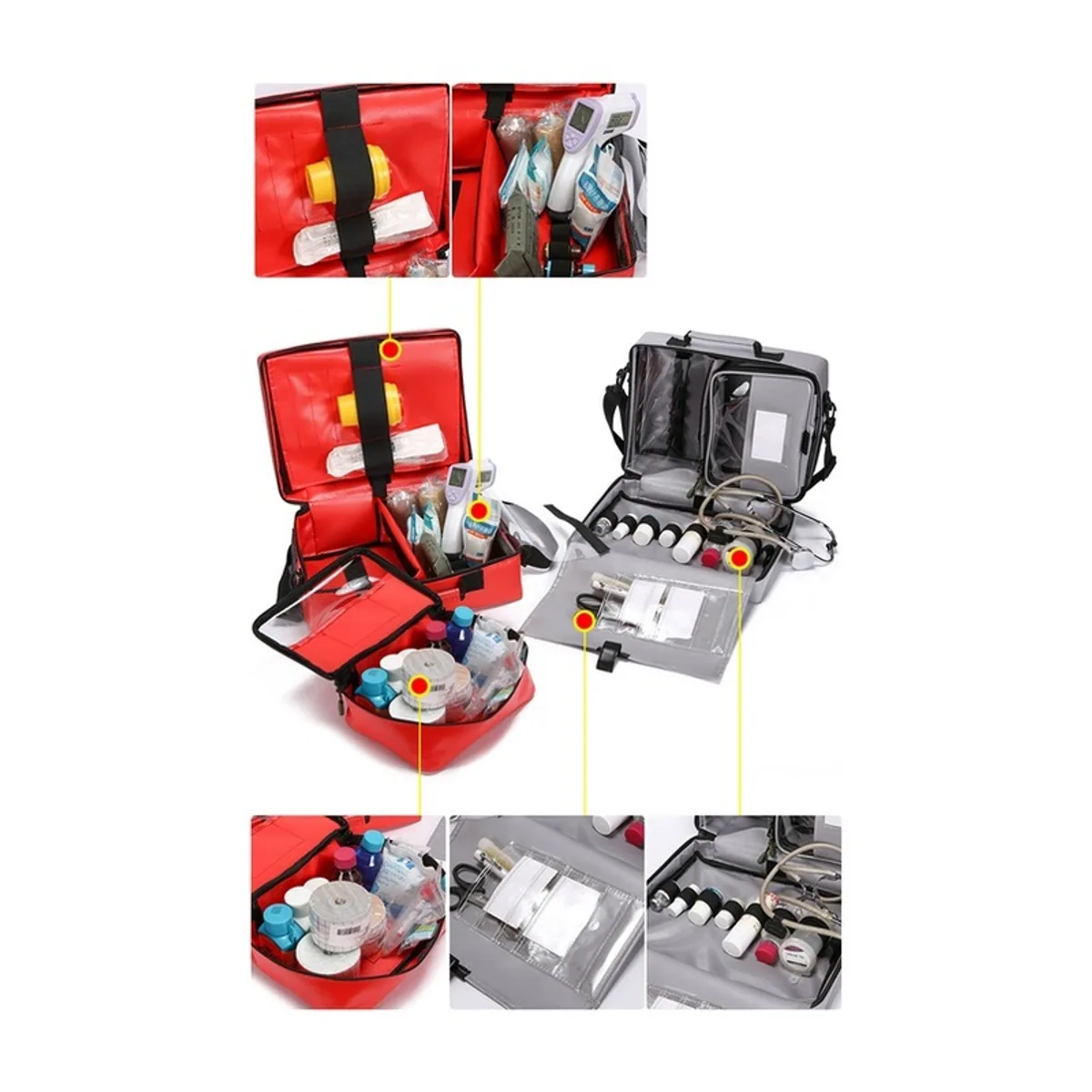 Red/Grey/Green/Blue/Black waterproof pvc rescue bags detail view 3 - SKU 06627