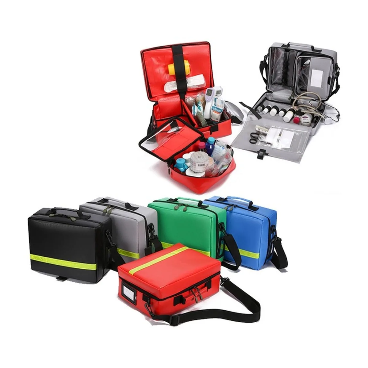 Red/Grey/Green/Blue/Black waterproof pvc rescue bags detail view 4 - SKU 06627