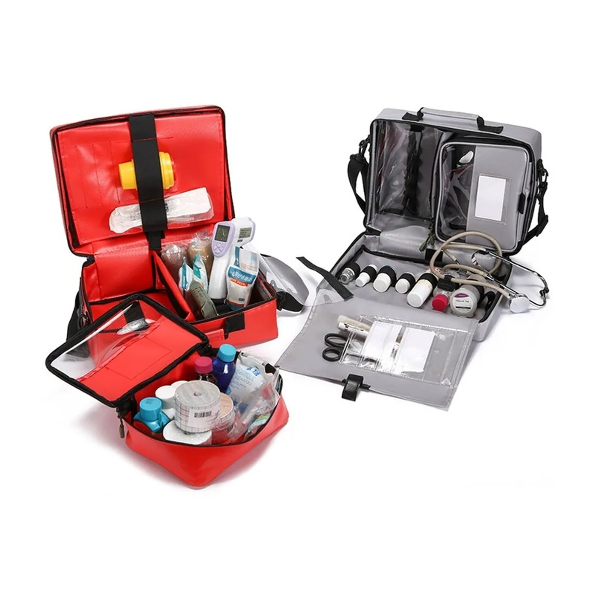 Red/Grey/Green/Blue/Black waterproof pvc rescue bags detail view 5 - SKU 06627
