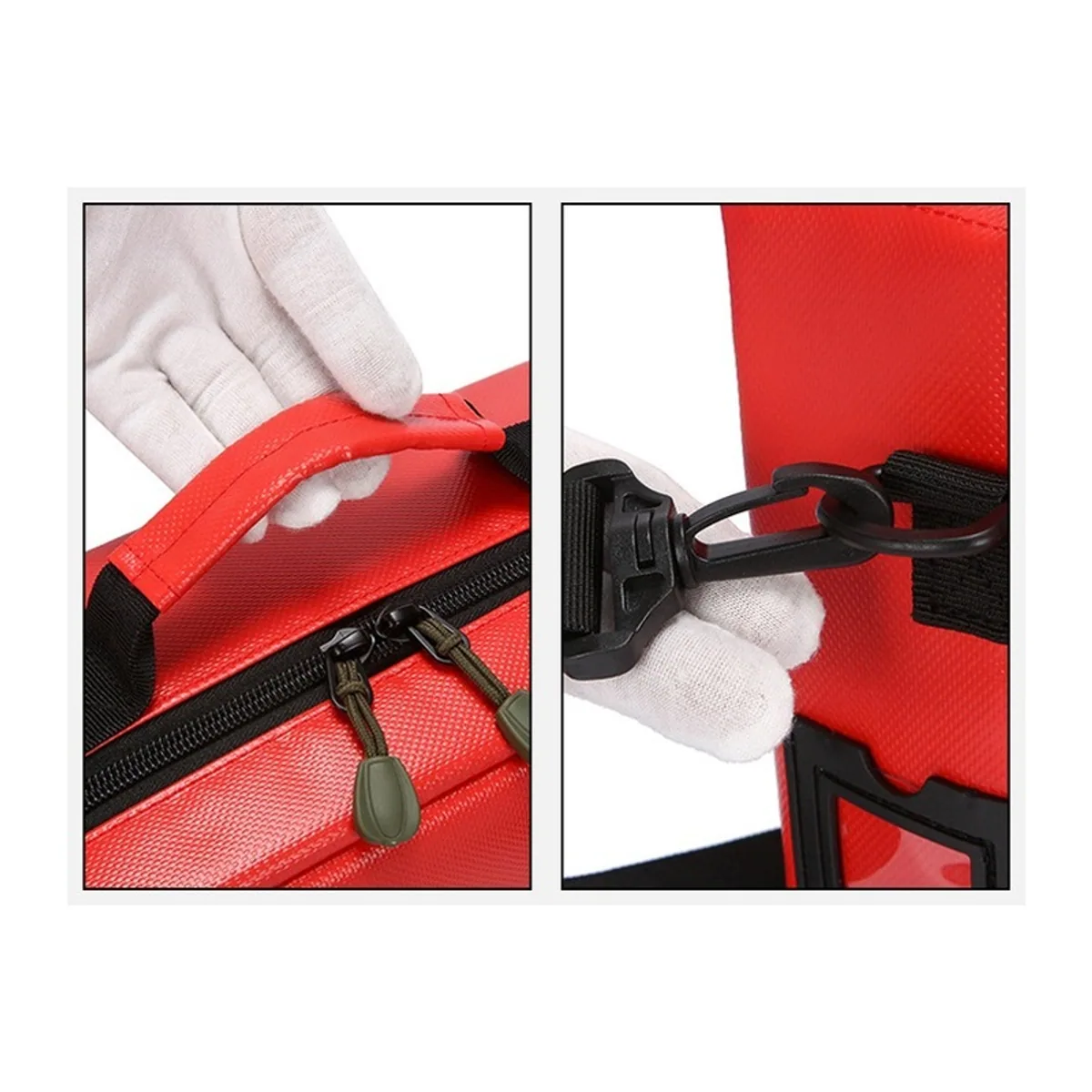 Red/Grey/Green/Blue/Black waterproof pvc rescue bags detail view 7 - SKU 06627