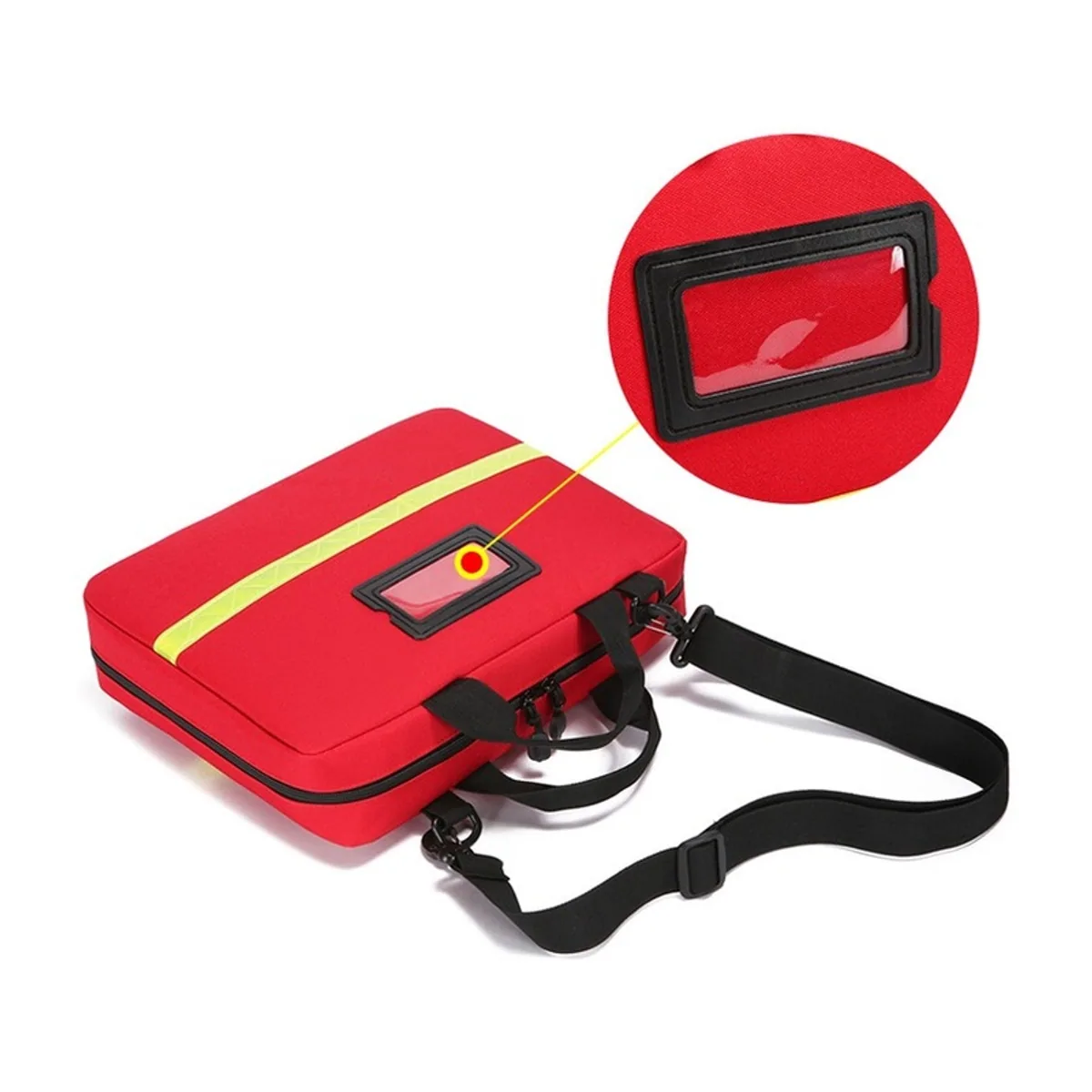 Red/Royal Blue portable first aid bags detail view 2 - SKU 06628