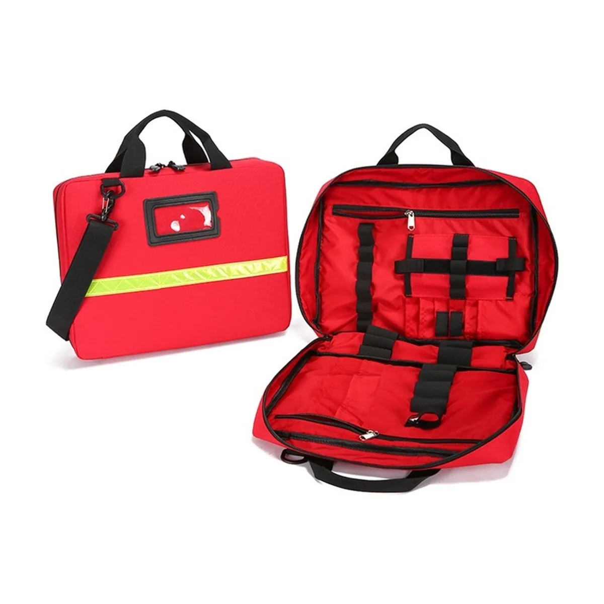 Red/Royal Blue portable first aid bags detail view 5 - SKU 06628