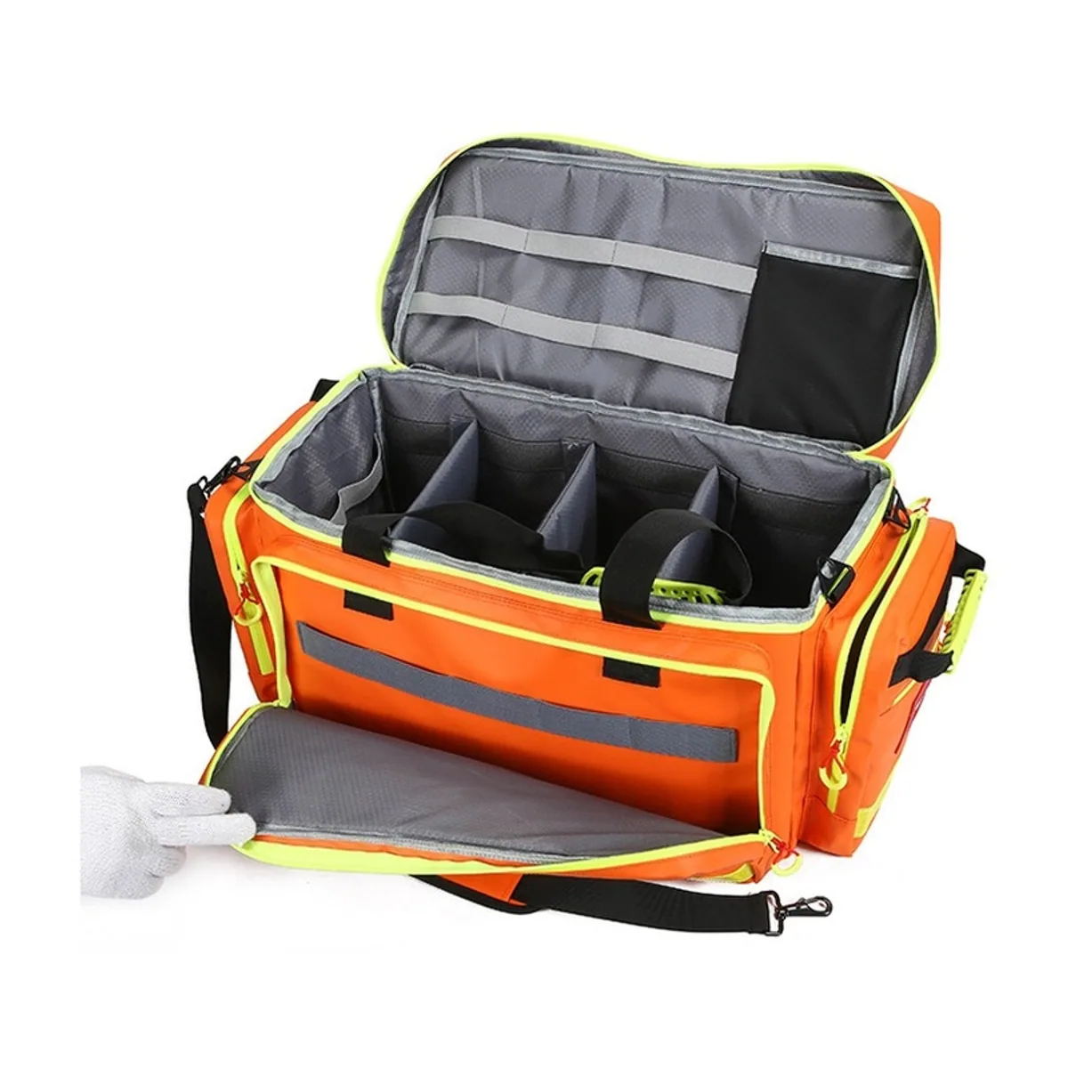 Red/Orange/Royal Blue portable first aid bags detail view 4 - SKU 06629