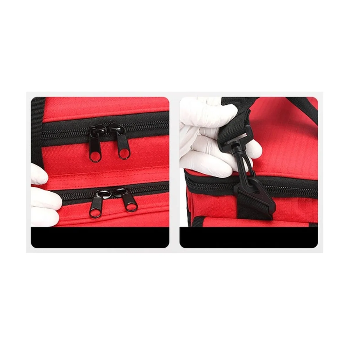 Red waterproof pvc rescue bags detail view 6 - SKU 06630