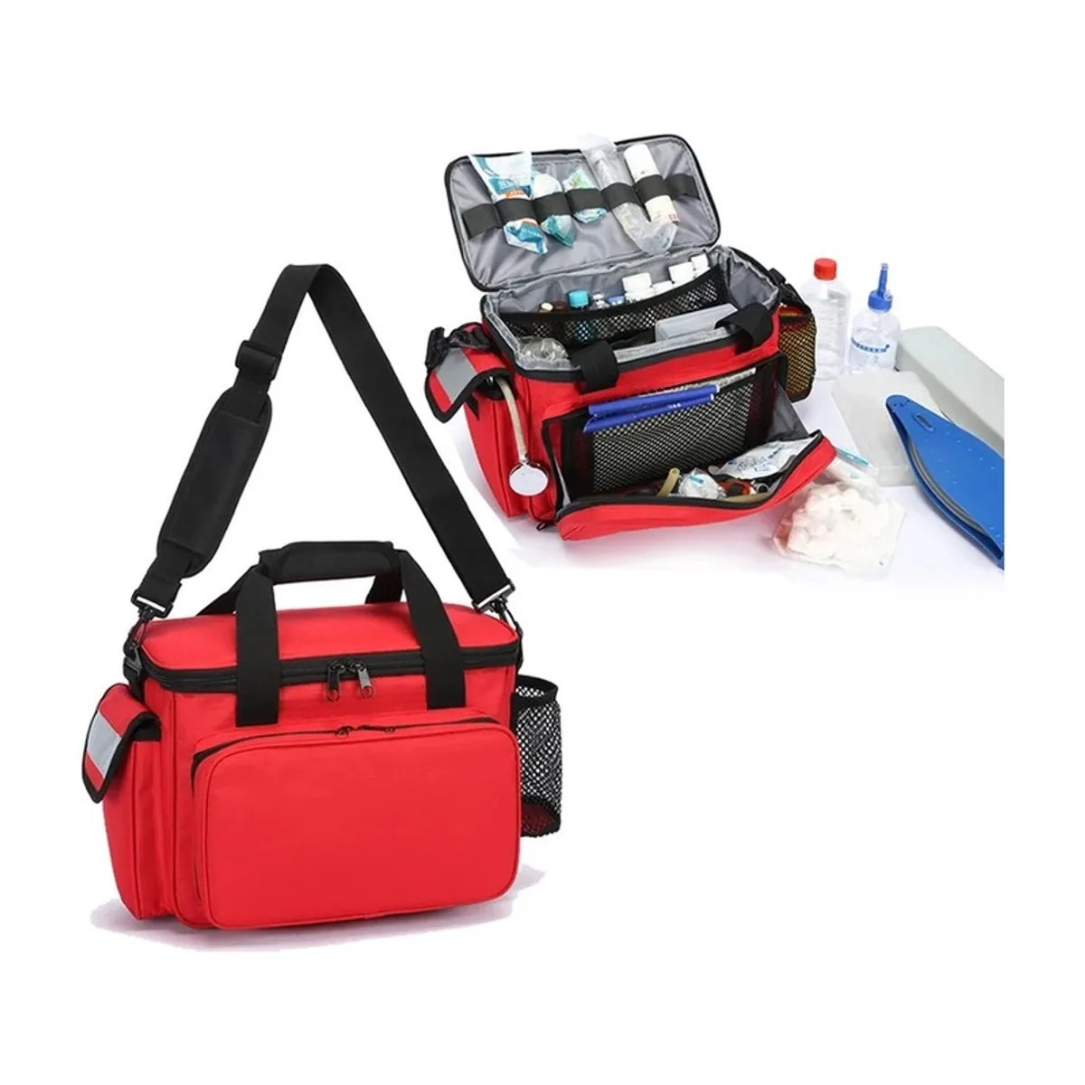 Red waterproof pvc rescue bags detail view 7 - SKU 06630
