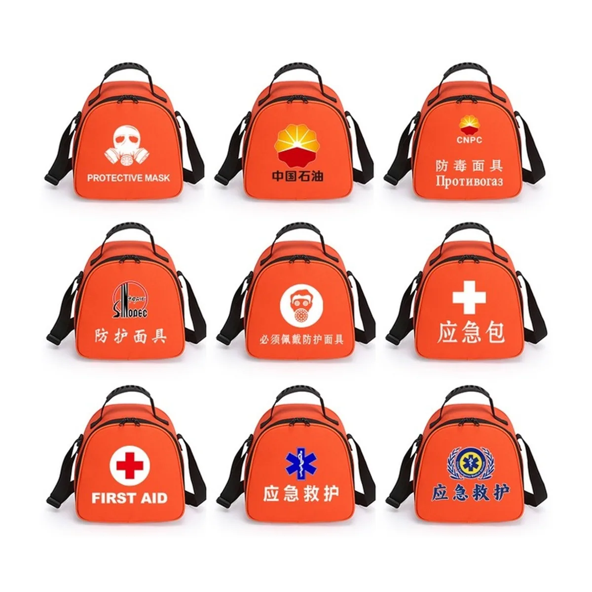 Orange waterproof pvc rescue bags detail view 3 - SKU 06640