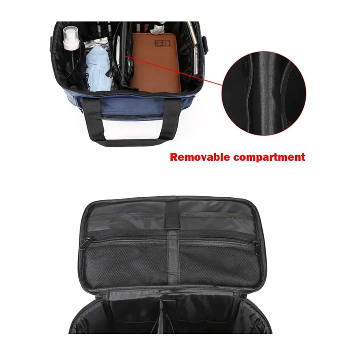 Red/Navy Blue/Military Green portable first aid bags detail view 3 - SKU 08801