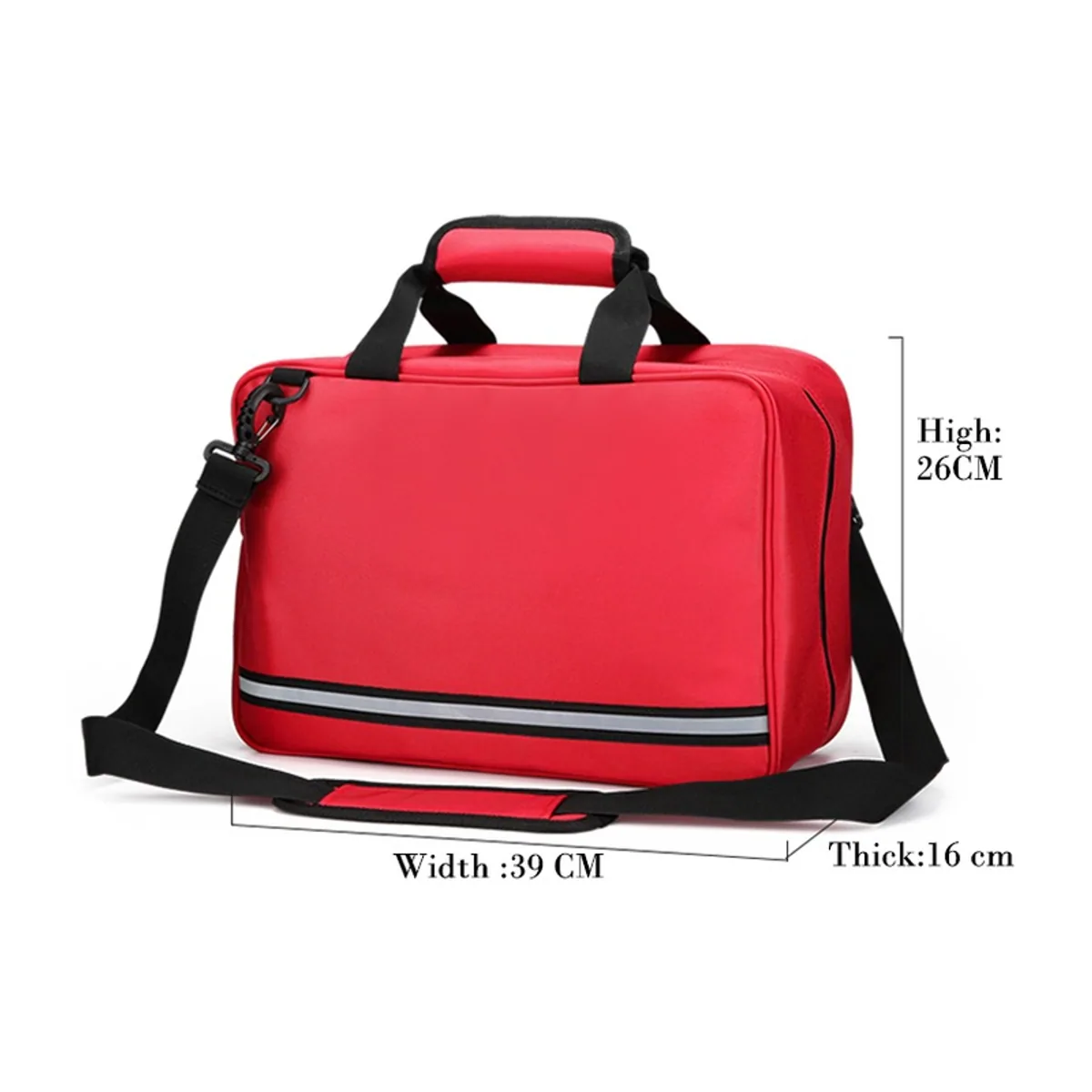 Red/Navy Blue/Military Green portable first aid bags detail view 7 - SKU 08802