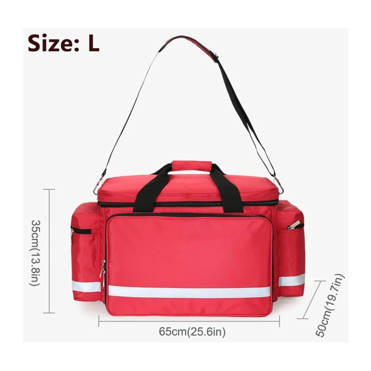 Red/Navy Blue/Sky Blue/Orange Military Green rescue duffel bags detail view 4 - SKU 08803