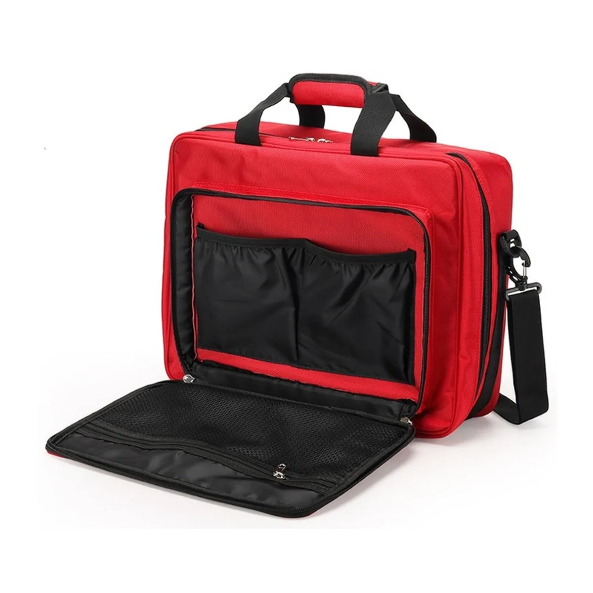 Red/Navy Blue/Military Green portable first aid bags detail view 6 - SKU 08804