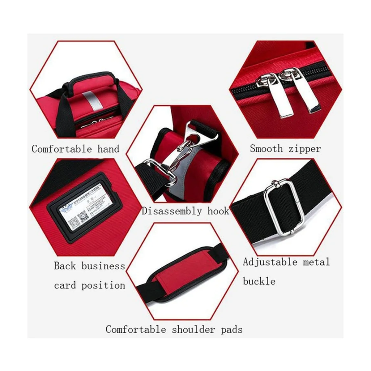 Red/Navy Blue/Military Green portable first aid bags detail view 3 - SKU 08807