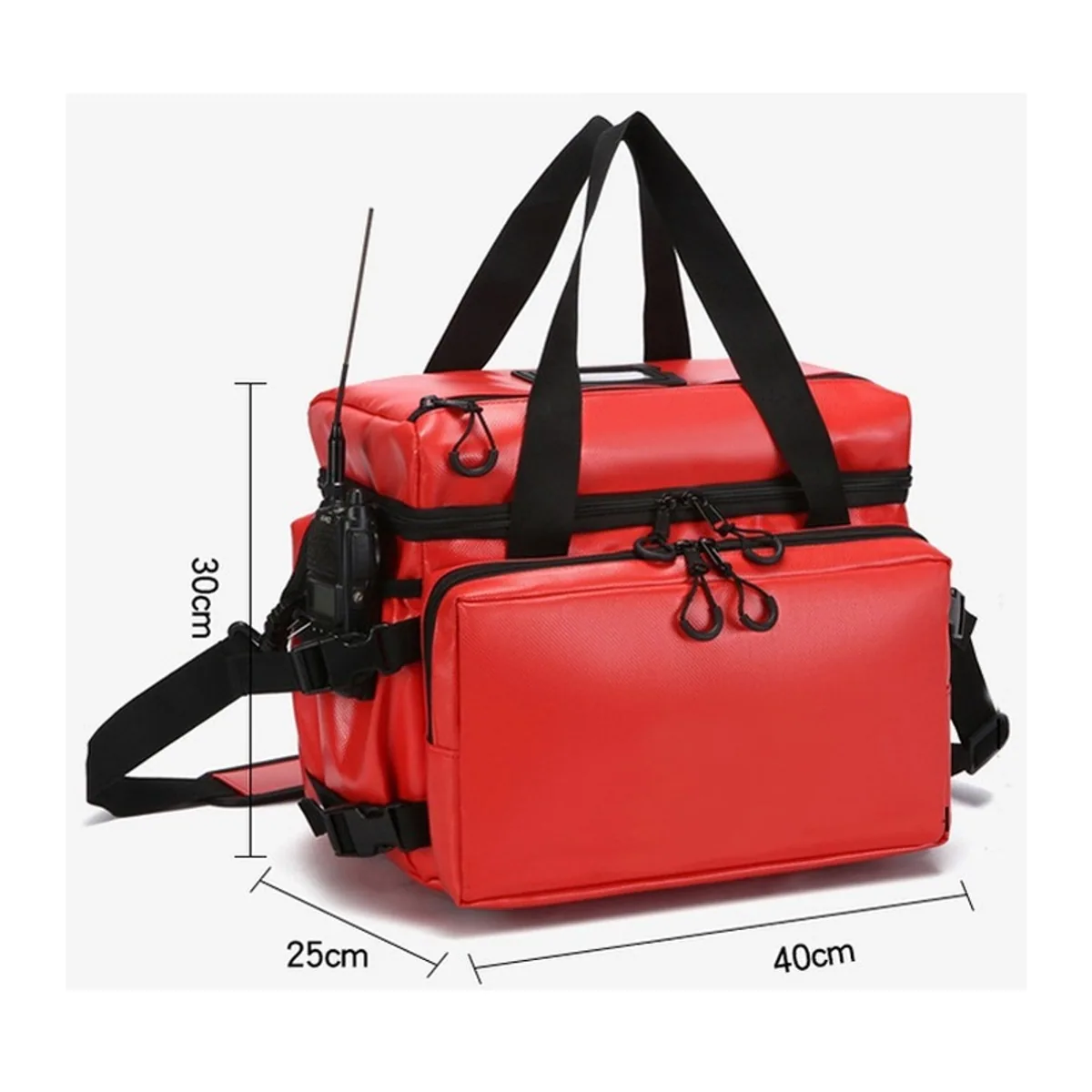 Red/Royal Blue waterproof pvc rescue bags detail view 1 - SKU 08808