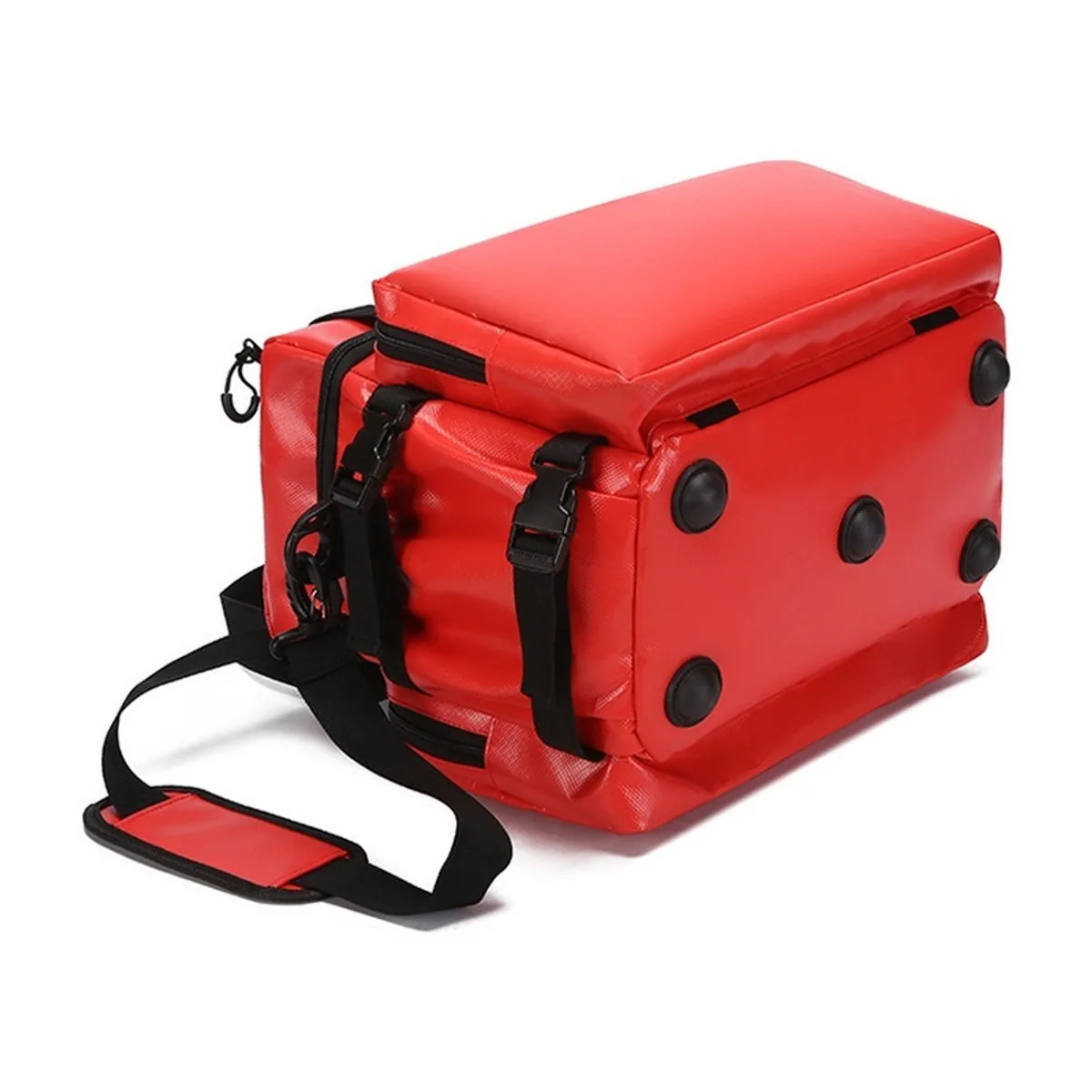 Red/Royal Blue waterproof pvc rescue bags detail view 6 - SKU 08808
