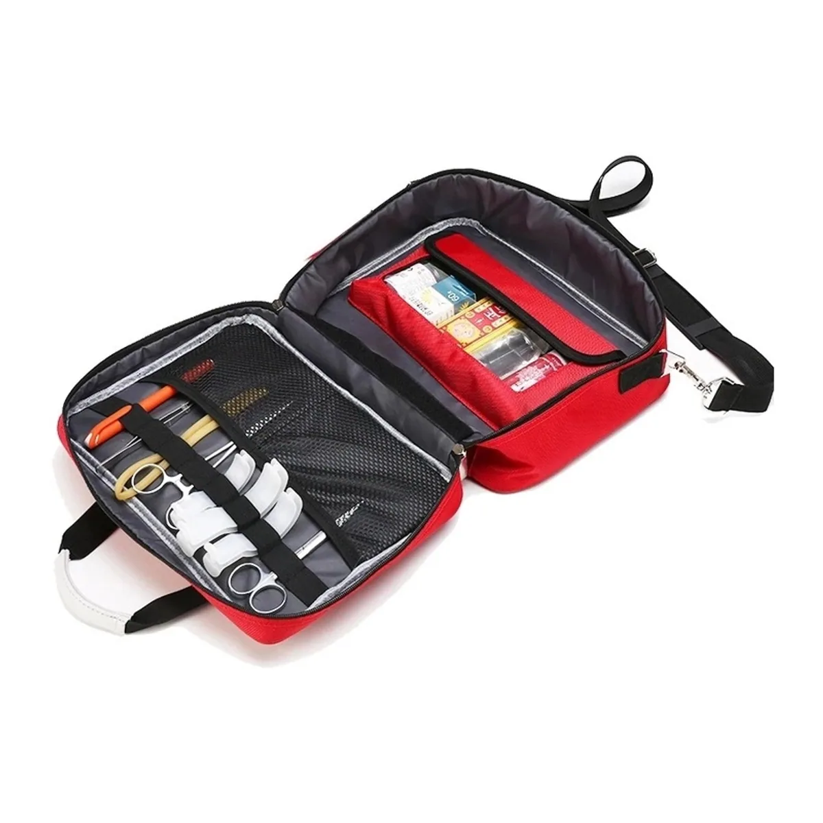 Red/Navy Blue emergency waist bags detail view 4 - SKU 08809