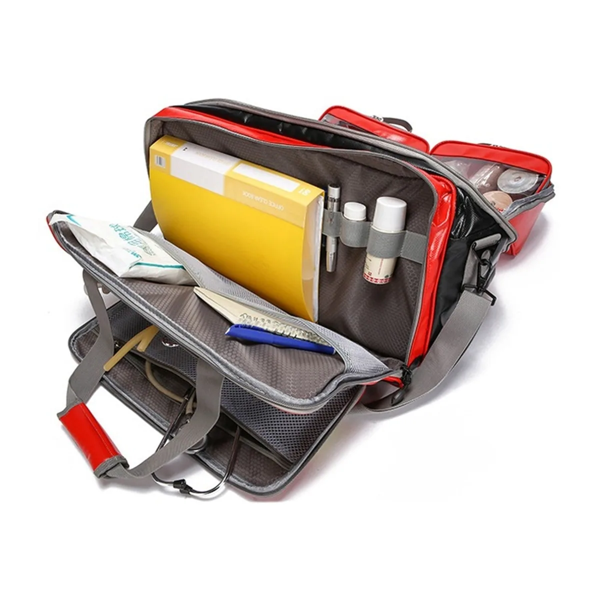 Red/Military Green/Royal Blue waterproof pvc rescue bags detail view 1 - SKU 08811