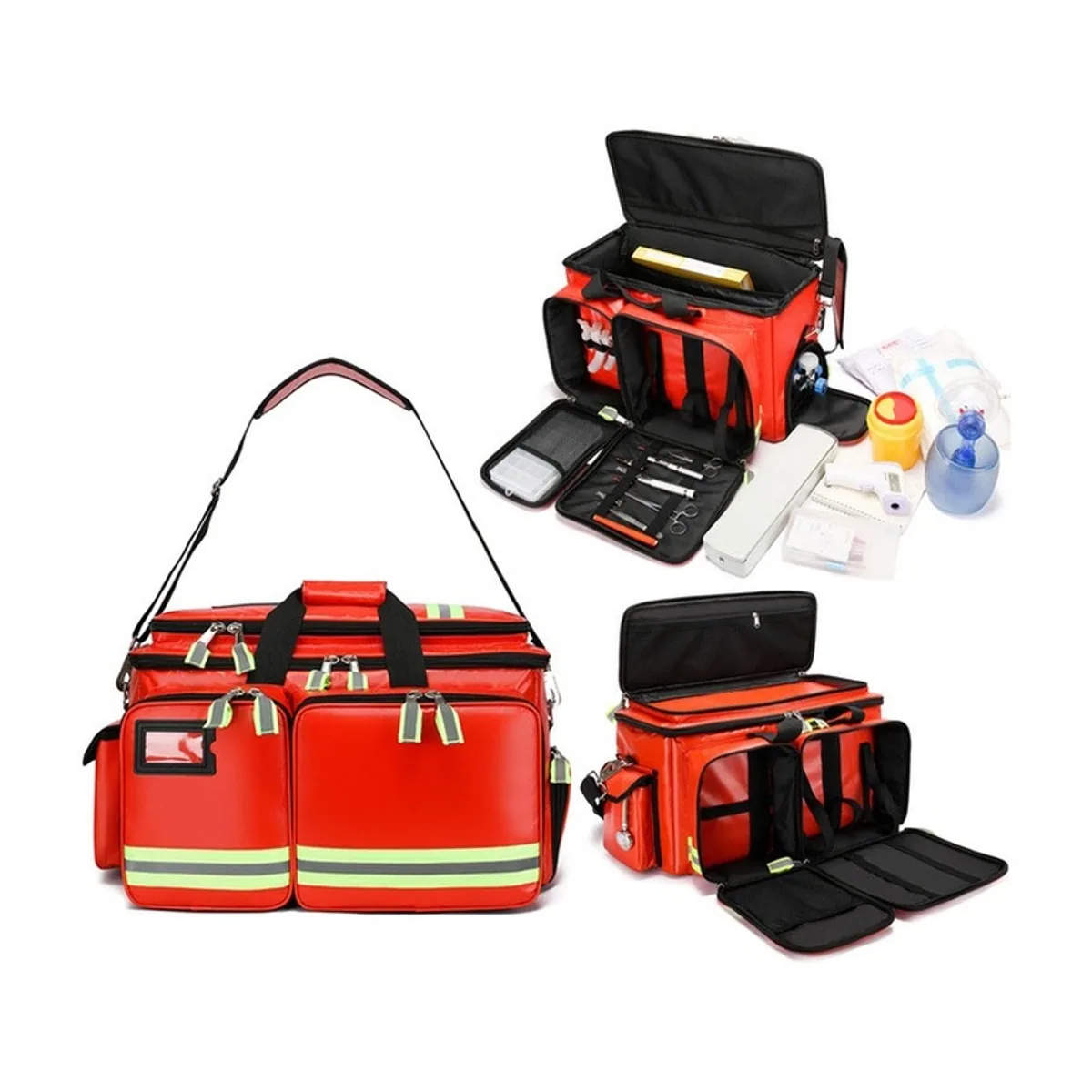 Red/Navy Blue portable first aid bags detail view 4 - SKU 08813